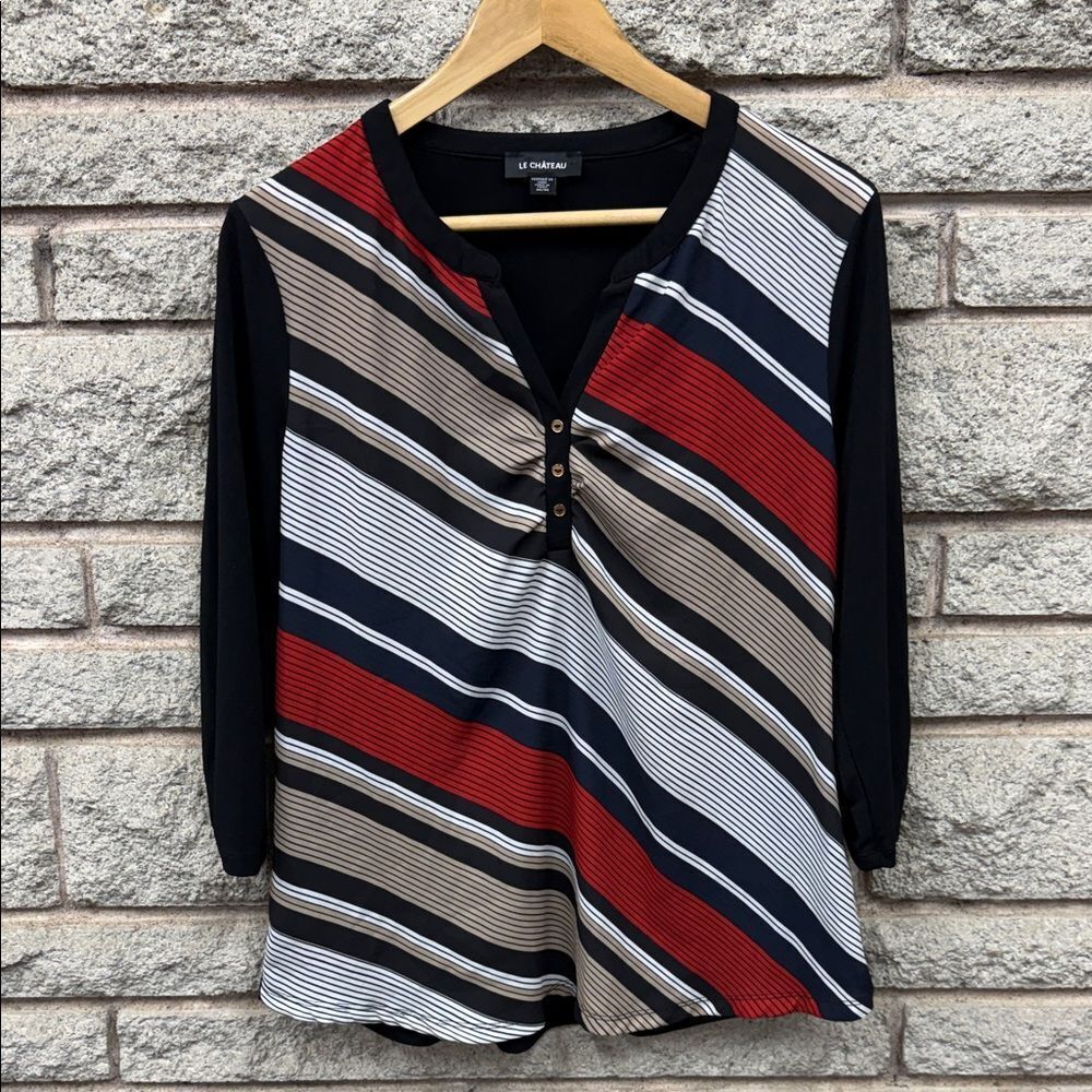 Le Chateau Multicolor Striped Blouse